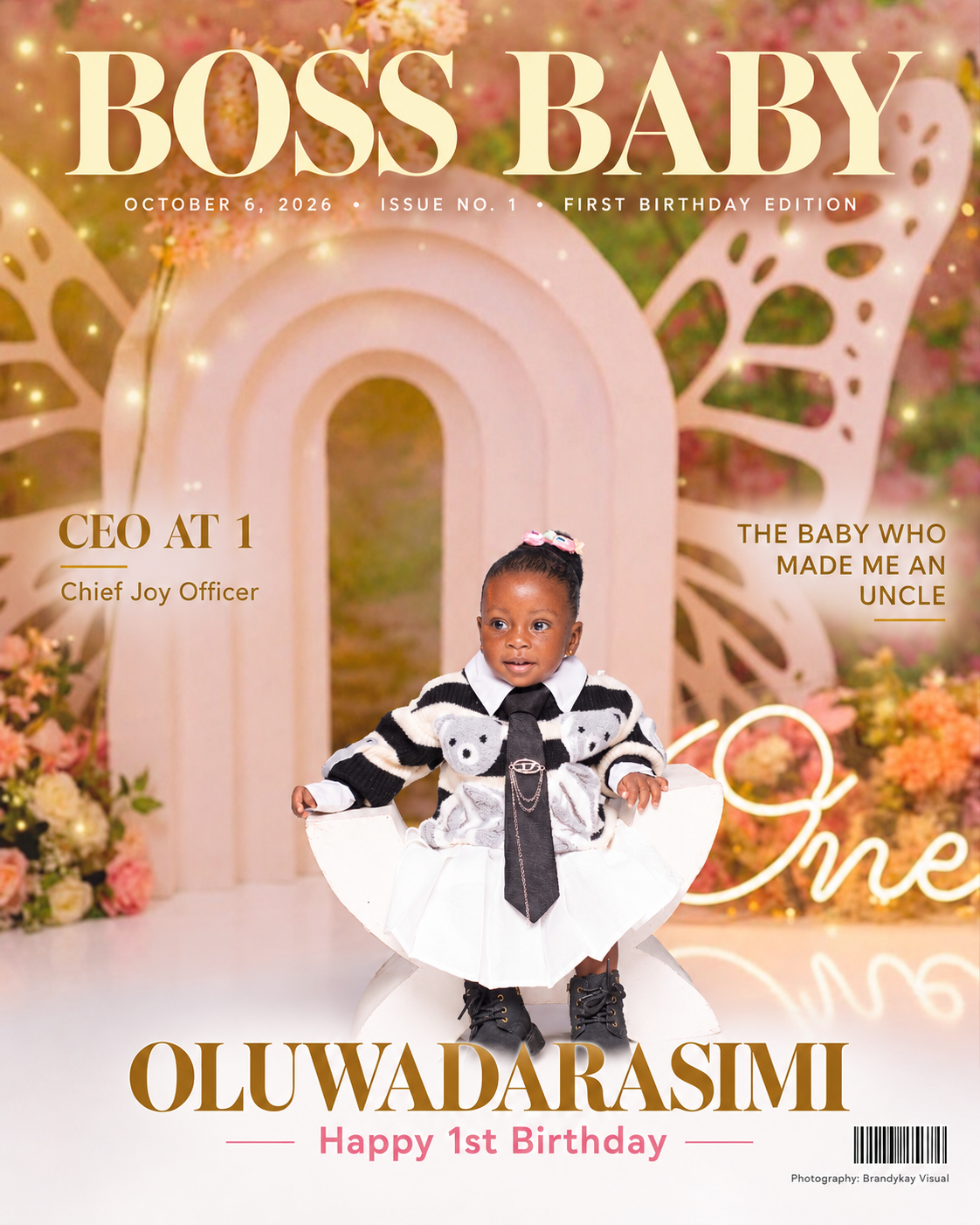 Boss Baby birthday magazine cover designed by Psalm Creativity